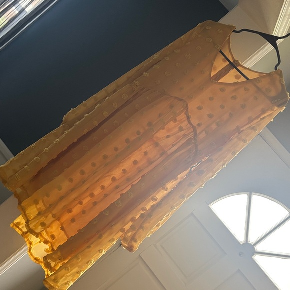Dresses & Skirts - Yellow Polka Dot Sheer Dress or Lingerie Piece